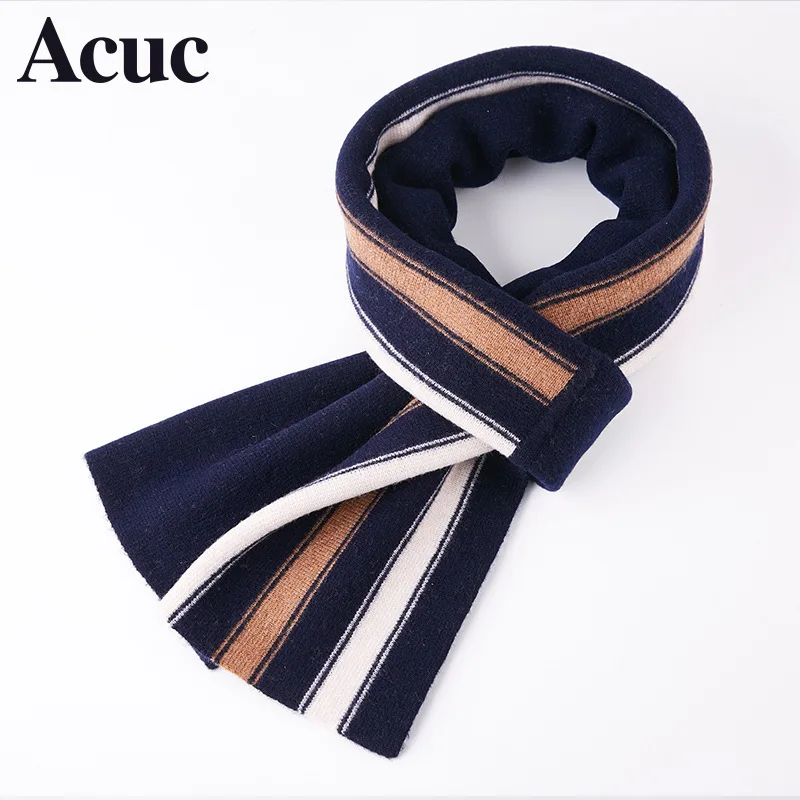 Pure wool scarf collar dual male solid business in autumn and winter thick warm tide Gift Box Men's Scarves Pure wool scarf collar dual male solid business in autumn and winter thick warm tide Gift Box Men's Scarves