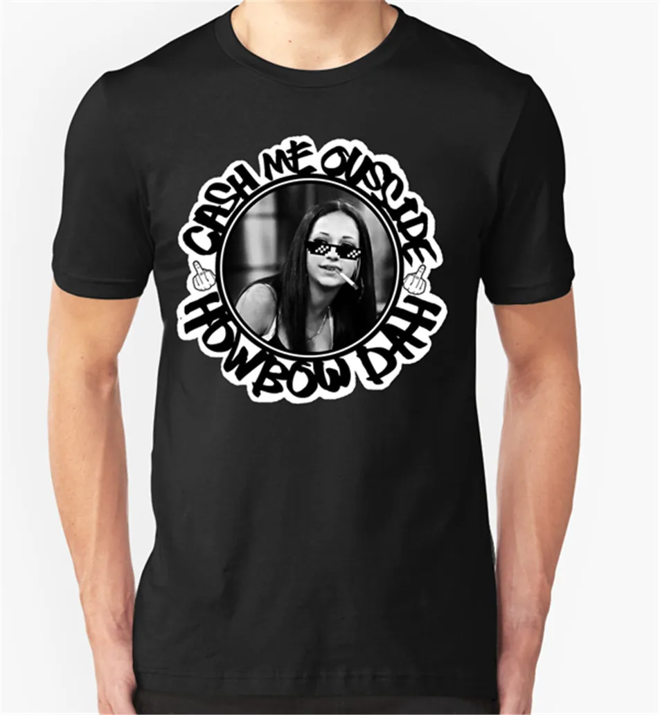 Cash Me Ousside How Bow Dah Danielle Bregoli Thug Life Meme черная футболка S-3Xl Ретро | Мужская одежда