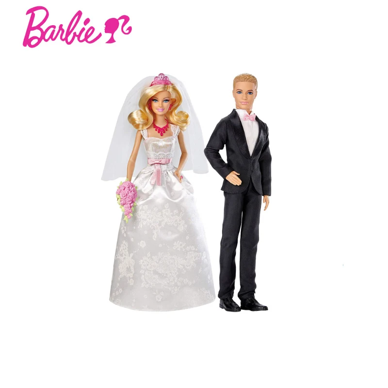 Wedding Doll Bride Ken Groom Couples Genuine Barbie Doll