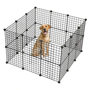 

Pet Playpen Small Animal Cage Indoor Portable Metal Wire Yard Fence for Small Animals Guinea Pigs Rabbits Kennel Crate Fence