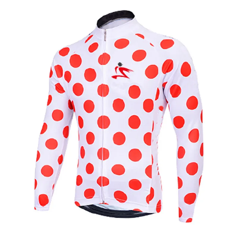 Зимняя Теплая Флисовая Куртка для шоссейного велосипеда с длинным рукавом, велосипедная куртка, ветровка, пальто и куртки для женщин, с карманами, с защитой от ультрафиолета - Цвет: Red Dot