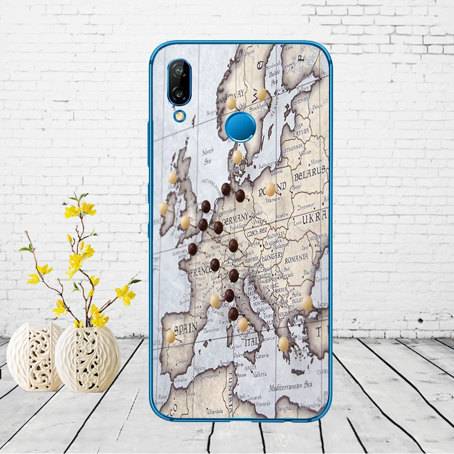 12 110DD World Map Travel Plans Clear Soft Silicone Cover for Huawei P9 P10 P20 P30 Lite mate 10 20 PRO lite p smart case - Цвет: 12