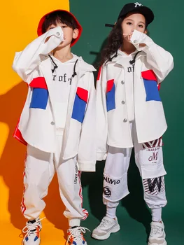 

Children Cool Hip Hop Clothing Outfits Sweatshirt Tops Jogger pants clothing Girls Boys Jazz Dance Costume Stage Wear Clothes