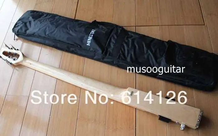 Ministar бренд Basstar 4 струны Путешествия Электрический бас без Лады с сумкой для переноски