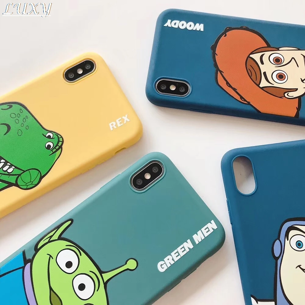 Милая история игрушек мультфильма Конфеты ТПУ чехол для телефона для iPhone 7 7Plus 8Plus 6 s Plus 11 Pro X XS Max Xr Вуди Базз Рекс мягкий чехол