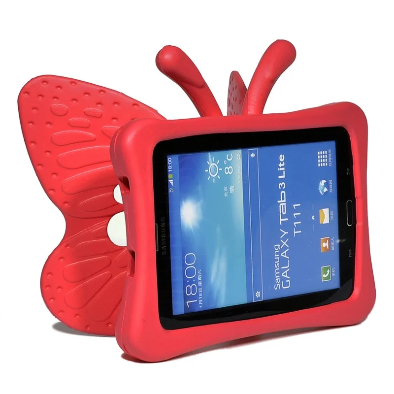Детский противоударный чехол из вспененного материала EVA для samsung Galaxy Tab E Lite T113 T110 Tab 3 4 T210 T230 чехол-подставка для планшета " с мультяшной бабочкой