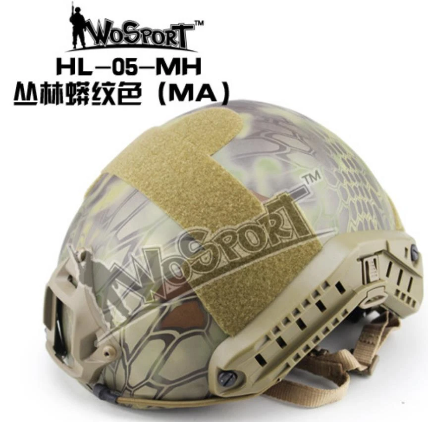 

wosport Standard Safety Helmet Fast Military Military Helmet Cover Airsoft Accessories Hunting Cs Mh Fast Jump Helmet M/L
