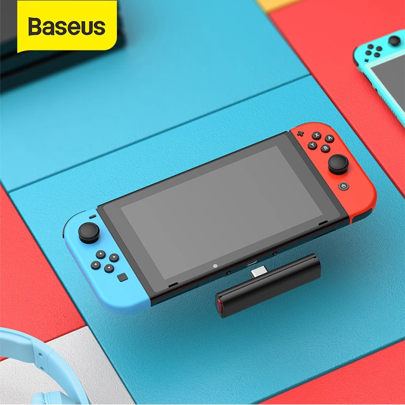 Baseus-adaptador Bluetooth V4.2 tipo C para Switch, adaptador inalámbrico con sonido estéreo 3D