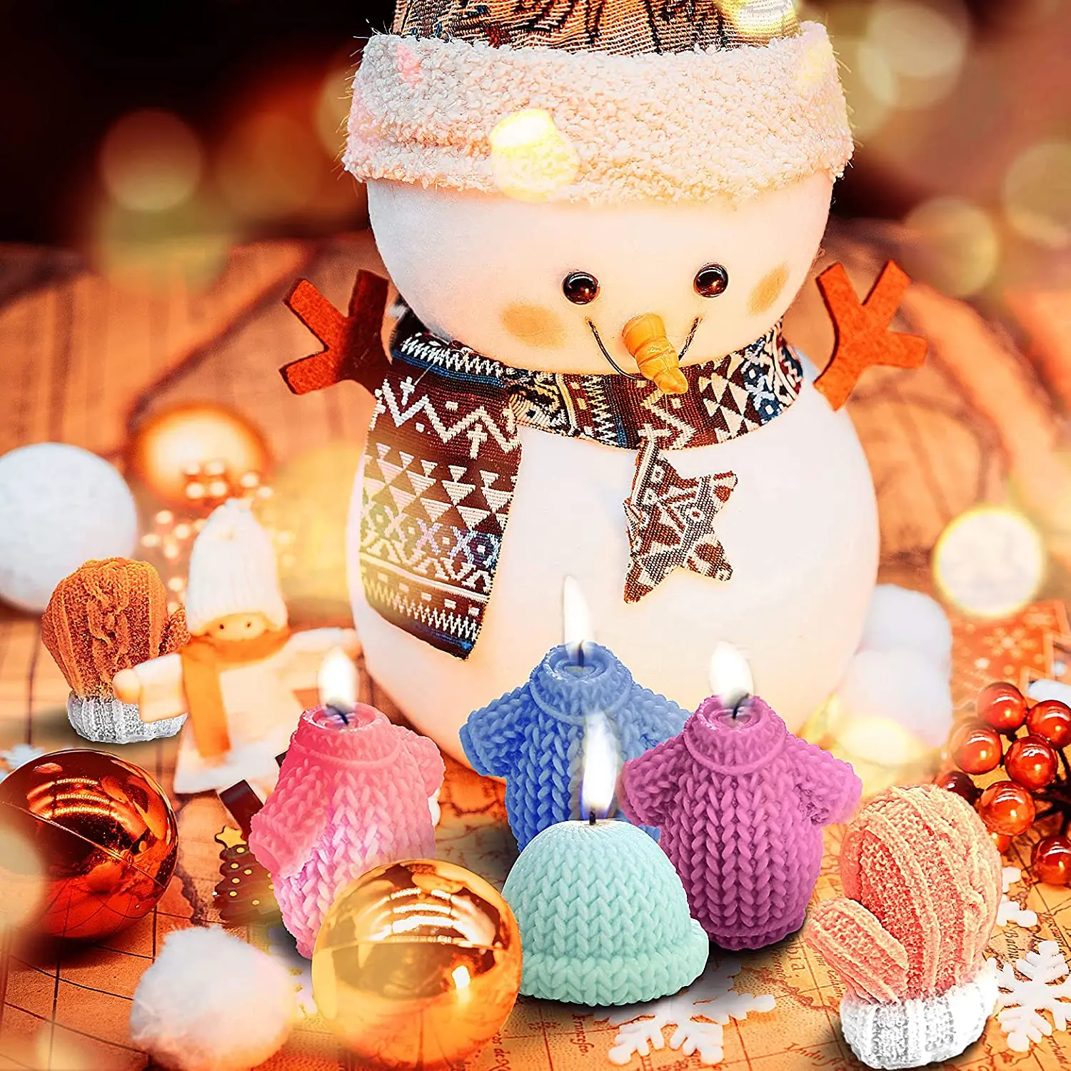 Cute Sweater Candle Silicone Molds Woolen Hat Modeling Resin Mold 3d Diy Handmade Wax Soap Making Art Crafting | Дом и сад