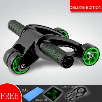 

2020 Four Foldable Wheels Roller Indoor Exercise Machine Abdominal Home Sport Fitness Equipment Ab Wheel Roller Exercise