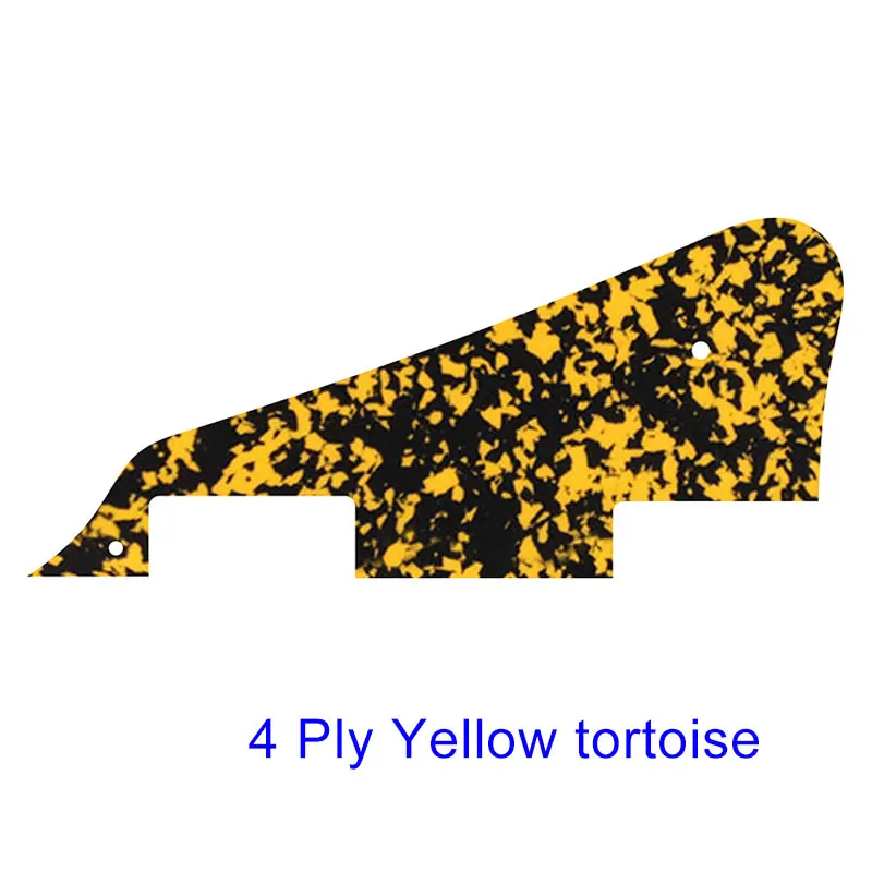 Pleroo гитарные части для 2 Винты для отверстий Les Paul гитарные накладки для царапин пластины много цветов - Цвет: Yellow tortoise