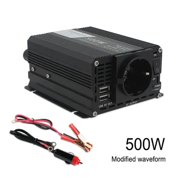 

1000W DC 12V to AC 220V-240V Portable Car Power Inverter Charger Converter Transformer Vehicle Power Supply EU socket dual USB