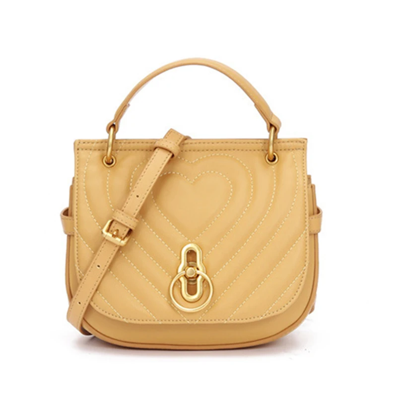 

Newest Genuine Leather Autumn Women Fashion Saddle Shoulder Bags Casual Handbags 2019 Luxury Designer Ladies Soft Crossbody Bag