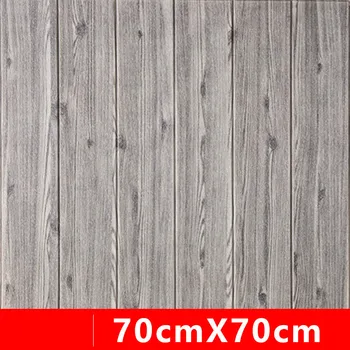 

Home Decor 3D Wood Grain Wall Stickers Paper Brick Stone wallpaper Rustic Effect Self-adhesive Home Decor Sticker Room