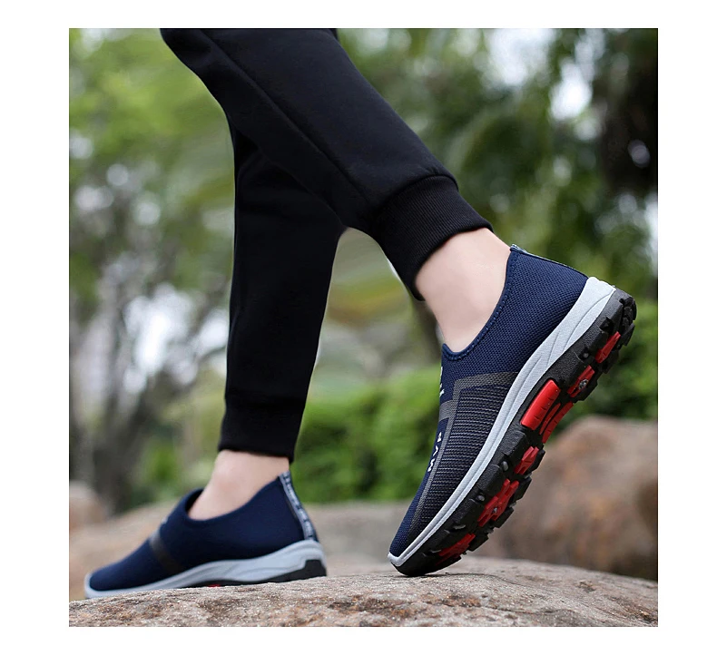 Lightweight Breathable Mesh Sneakers - Casual Slip-On Loafers for Men