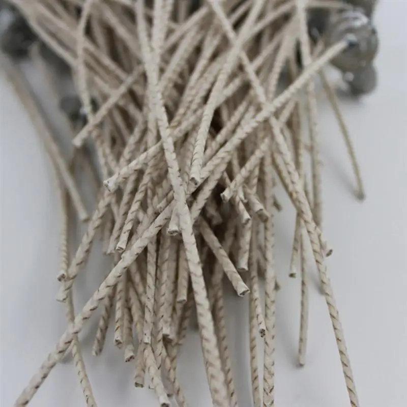 200pcs Wicks For Candlemaking Soy Somethings With Sustainer Cotton Core Waxed Soy Somethings For Making Large Base 15cm Special