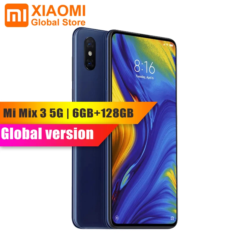 Смартфон Xiaomi Mi Mix 3 5G с восьмиядерным процессором Snapdragon 855 ОЗУ 6 ГБ ПЗУ 128 39
