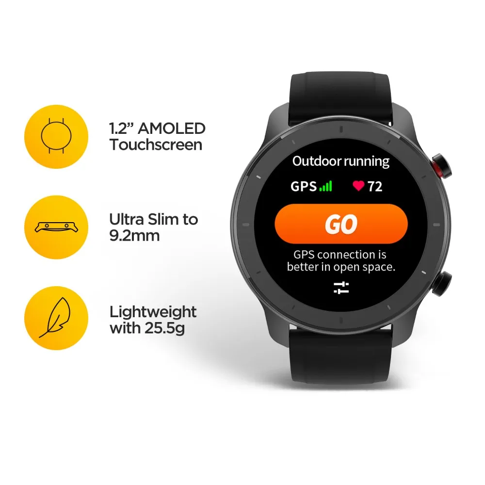 Amazfit GTR 42 мм Смарт часы 5ATM Smartwatch 12 дней батарея gps управление музыкой для Xiaomi Android IOS