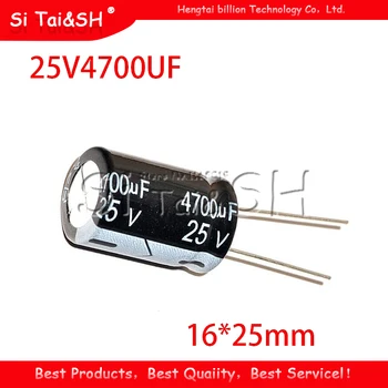 

5PCS 25V4700UF 16*25mm 4700UF 25V 16*25 Aluminum electrolytic capacitor