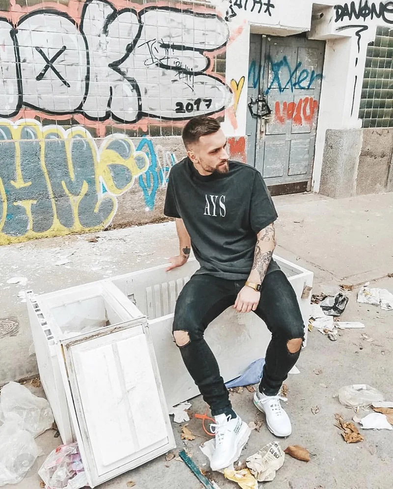 19SS летняя футболка с принтом ASKYURSELF буквенный лозунг, уличная футболка для мужчин и женщин, CAV Vete, Мужская футболка черного и белого цвета
