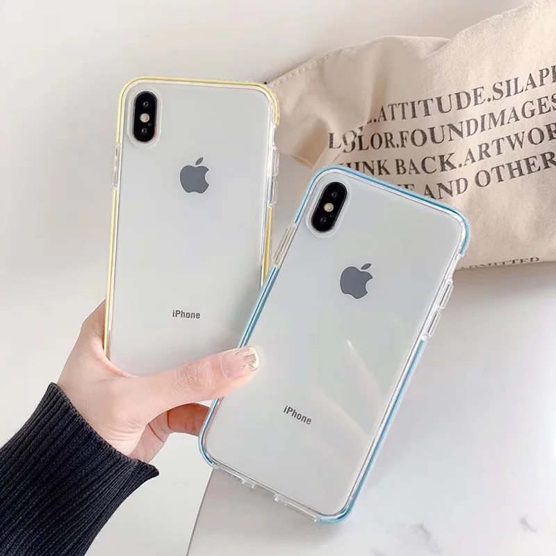 

Fashion Anti-knock Shockproof Case for iphone X XR XS Max 6 6s 7 8 plus 7plus Transparent Clear soft TPU back cover Capa Coque