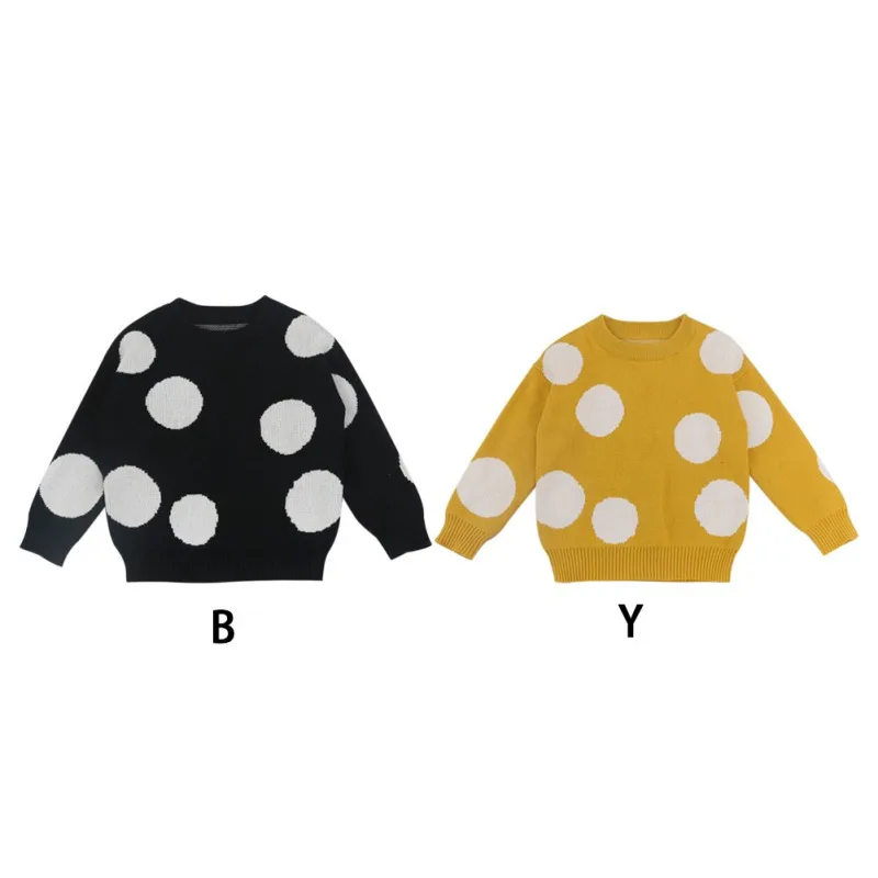 Милые Clothes1-6T для маленьких мальчиков и девочек детский весенний хлопковый свитер в горошек для маленьких мальчиков и девочек, верхняя одежда, пальто, одежда