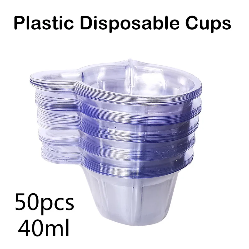 QIAOQIAO DIY 50 шт 40 мл пластиковый одноразовый диспенсер для чашек DIY инструмент для изготовления ювелирных изделий из эпоксидной смолы