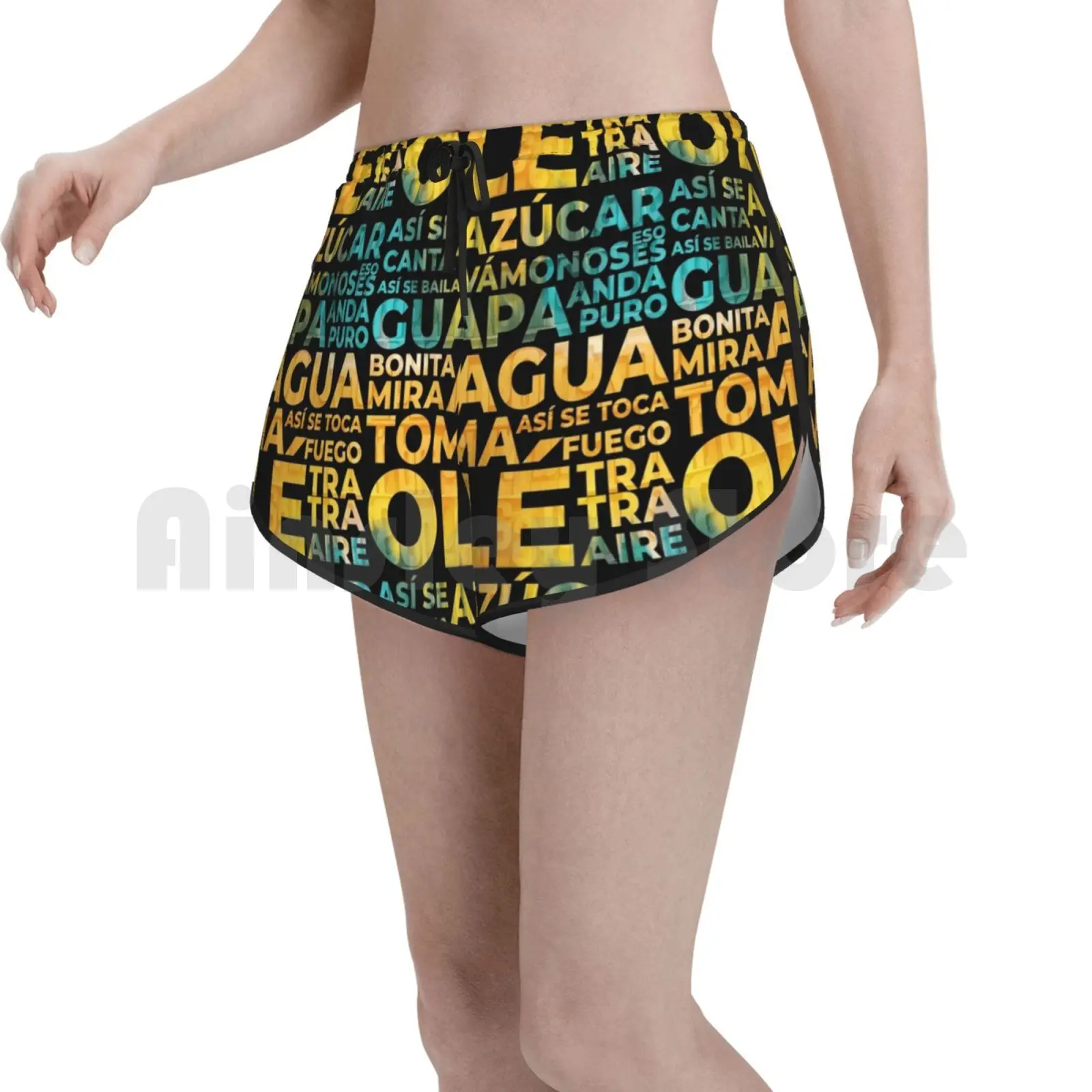 Jaleo Flamenco Shouts Swim Shorts Women Beach Shorts Flamenco Spain