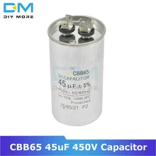 CBB65 45 мкФ 450V конденсатор переменного тока компрессор для кондиционера пусковой конденсатор для стиральной машины высокое питание освещение светильники