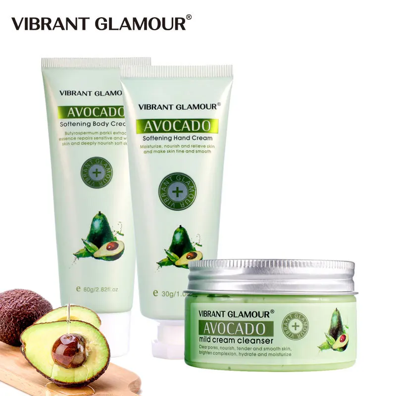 VIBRANT GLAMOUR AVOCADO Hand Cream Massage Mask Body Cream Moisturizing Whitening Deep Cleansing Anti-Wrinkle Plants Body Care