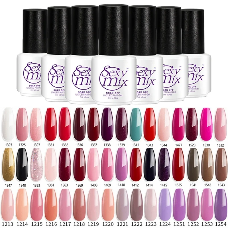 

Sexy mix 119 Colors UV Nail Gel Polish Long Lasting Colorful Led Gel Lacquer Nail Art Soak Off Glitter UV Gel Enamel Varnish