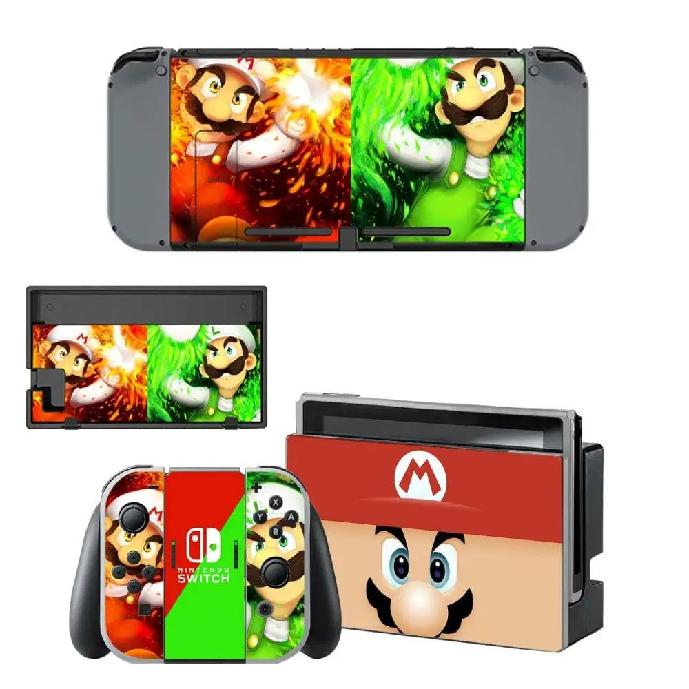 YSNS0563 Наклейки Super Mario nintendo switch для nintendo Switch консоль Joy-con контроллер док-станция Скины Виниловые - Цвет: YSNS0563
