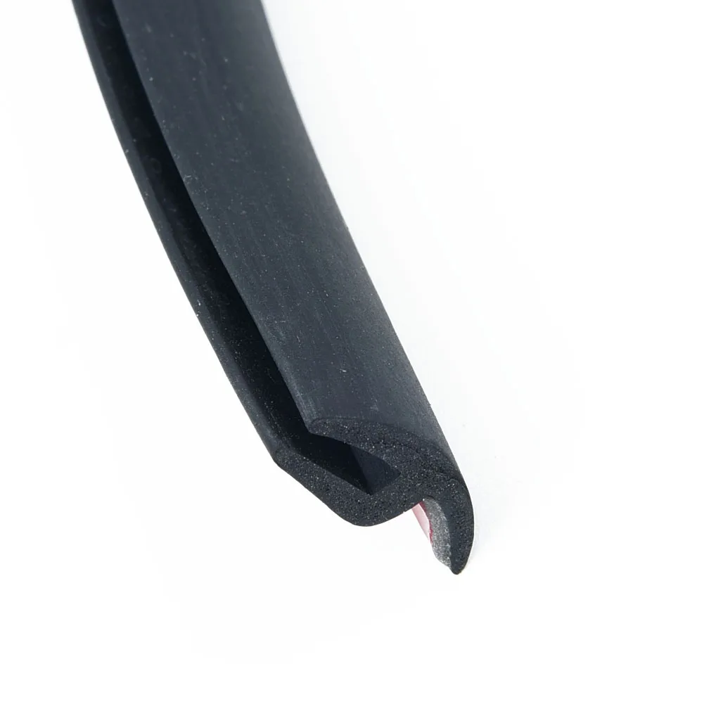 

Panel Sealed Strip Moulding Trim Universal Black 2M Wiper H-Type Mount On Plastic Under Front Car Rubber Durable