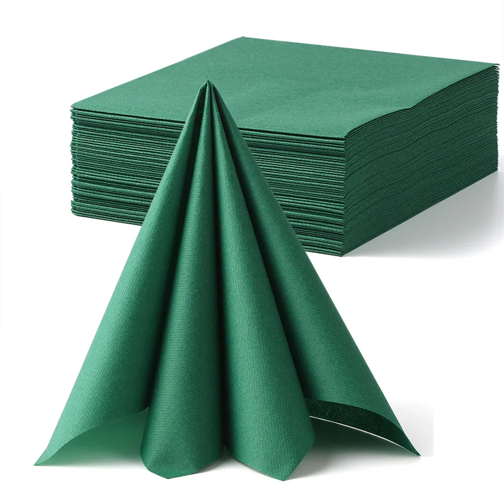 Lekoch салфетки для стола квадратный носовой платок для свадьбы, дня рождения, дома, вечерние, отеля - Цвет: 50pcs for 1box