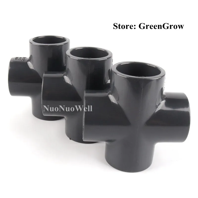

1pc I.D 20~40mm Hi-Quality UPVC Cross Connector Garden Irrigation Water Pipe Connectors Aquarium Tank DIY Tools PVC 4Ways Joints