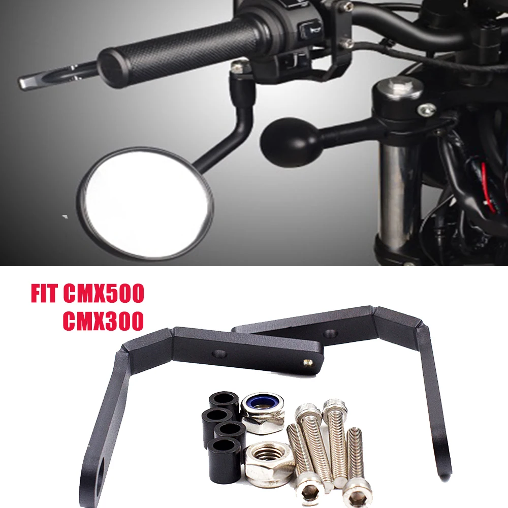 Motorcycle Handlebar Rear View Side Mirror Spotlight Bracket Accessories For Rebel CMX 500 300 for 2020 2021 | Автомобили и