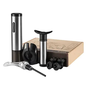 

Electric Wine Opener Set Easy Air Pump Pressure Corkscrew Tools Wine Aerator Air Tube Vacuum Pump Pourer Wine Cork Stopper Kit