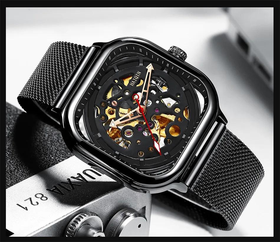 HAIQIN новые мужские s часы лучший бренд класса люкс автоматические механические часы мужские модные повседневные водонепроницаемые часы Relogio Masculino