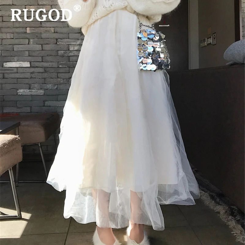 RUGOD, элегантный женский свитер, корейский стиль, ins, Одноцветный, круглый вырез, выдалбливают, белый, вязанный, пуловеры, женский,, Повседневная зимняя одежда