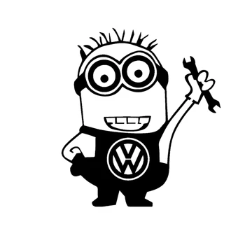 

Dawasaru Minion Worker Cartoon Stickers Waterproof Cover Scratch Decals Car Dope Bumper Window Styling Graphics PVC,14cm*13cm