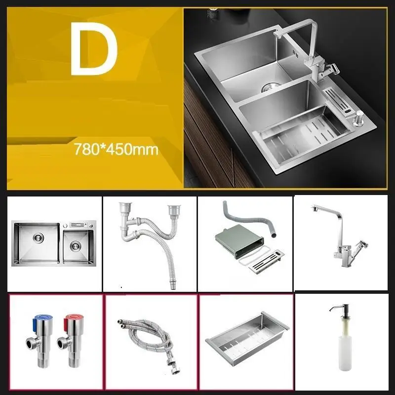 Кухонная раковина Spoelbak Gootsteen Evier Cucina Integral Portatil Lavello Inox Cuba Banheiro De Cocina Pia Cozinha Lavabo Fregadero - Цвет: MODEL X