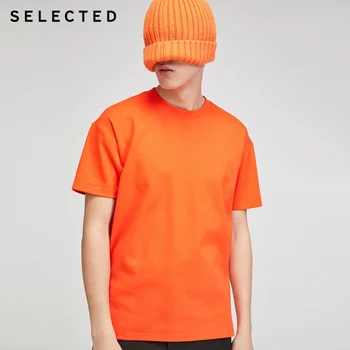

SELECTED 100% Cotton Pure Fluorescent Color Short-sleeved T-shirt S|420201508