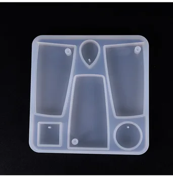 

1PCS Transparent Earrings Pendants Silicone Mold DIY Jewelry Making Tool Moulds UV Epoxy Resin Decorative Craft wholesale