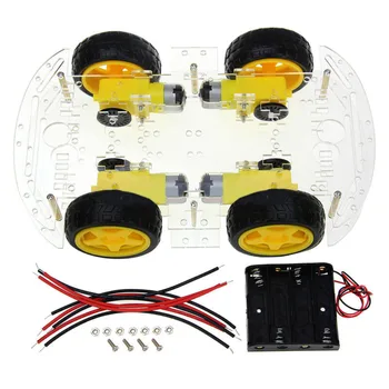 

20pcs/set 4WD Robot Smart Car Chassis With Tachometer Speed Encoder For Arduino