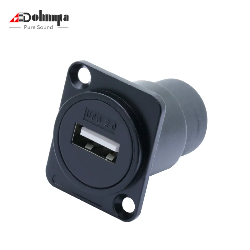 

1pc D-Type USB 2.0 straight module Chassis Panel Mount Connector Audio connector Speaker Accessories Kits