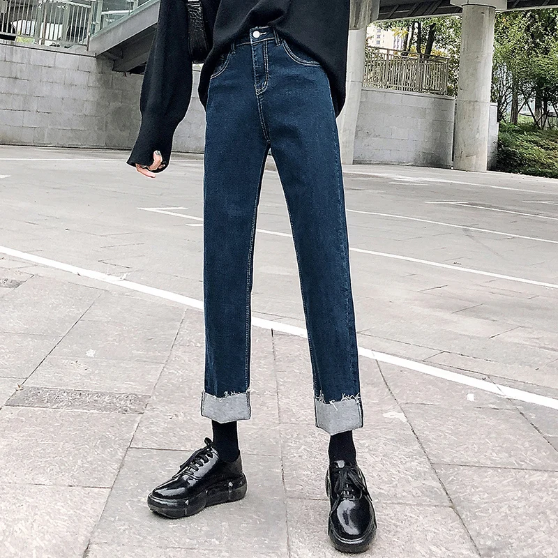 Women's Cute Jeans Wide Leg Autumn 