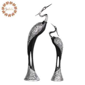 

Plating Couple Crane Home Office Ornaments Decorated Gifts for Lover Room Decorations Valentine's Day Gifts Resin Crafts