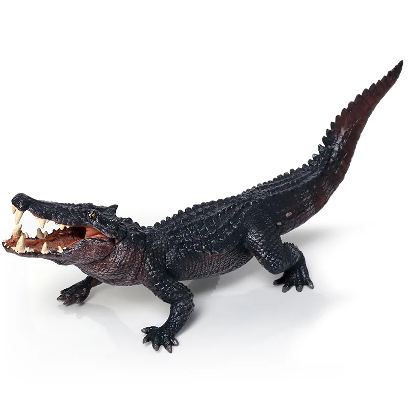 Model Solid Wild Animal Model CHILDREN'S Toy Model BoarCroc Crocodile Car Mounted Decorations And Ornaments Garage Kit