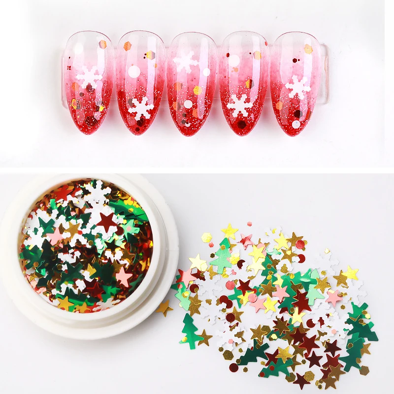 1box-Christmas-Nail-Glitter-Flakes-Red-Green-White-Snow-Metallic-Slice-Tip-Nail-3D-Sequin-Rhinestone