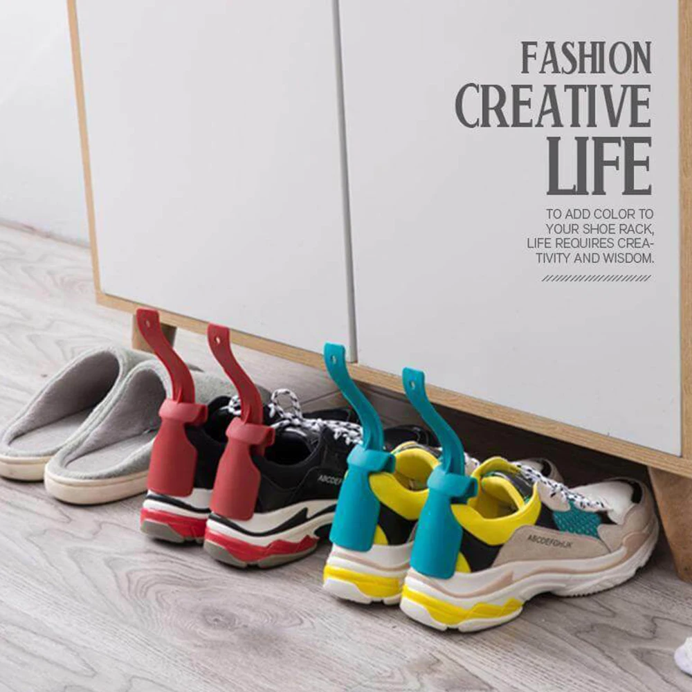 2 шт. помощник для ленивых ботинок унисекс с ручкой рожок обуви легко надевается и